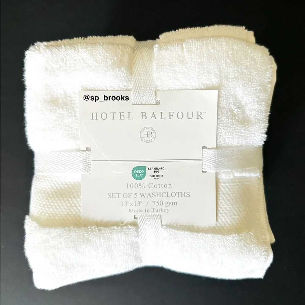 🎁Hotel Balfour Bath Towel Set - White - 750 & 805 gsm - 9 PCS - Made in Turkey